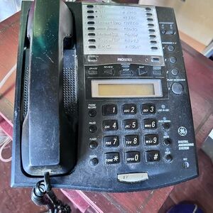 GE Business Speaker Black Corded Phone with Digital Answering System 2-9985A GUC